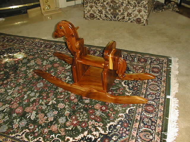 photo of fabulous wooden rocking horse