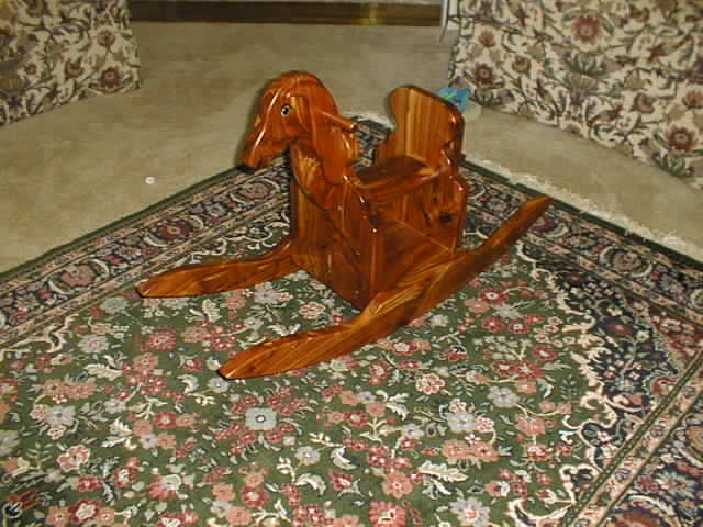 photo of fabulous wooden rocking horse