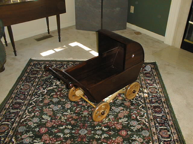 photo of wooden stroller